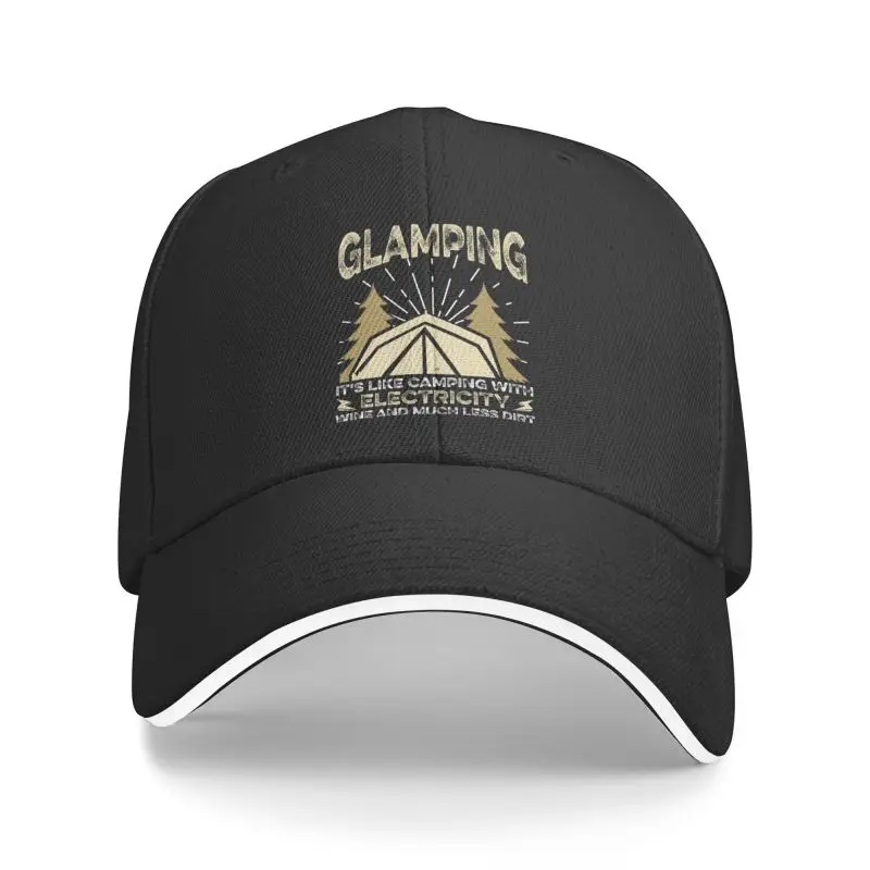 Glamping With Tent Baseball Cap Hiking Camping Glamper Dad Hat - £11.14 GBP