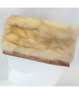 Real Mink Fur Pill Box Hat MCM 1960&#39;s Satin Brown Lining and Top 4-1/4&quot; ... - $846.18 MXN
