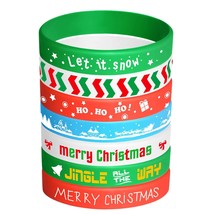 35 Pieces Christmas Wristband Silicone Wristbands Rubber Band For Christ... - £18.15 GBP