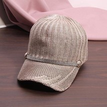 Women Hat Diamond Knitted Baseball Cap Hipster Sports Sun Hat Casual Shade Cap - £13.03 GBP