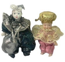 Lot of 2 Vintage Porcelain Bisque Clowns - EXCELLENT CONDITION - $260.27 MXN