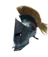 Queen Brass Christmas Presents Medieval Helmet Spartan Knight W/ White P... - £105.65 GBP