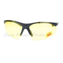 Polarized Lens Night Driving Sunglasses Half Rim Sport Frame - £10.58 GBP
