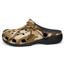 Military Fatigue Camouflage Premium Clogs (Brown Camouflage | Black Base... - $28.49+