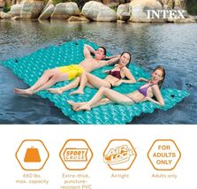 Intex Giant Inflatable Floating Water Mat Relaxing Platform Pad for Pool... - $44.54