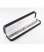 Stainless Steel Link Bracelet w/ Gorgeous Diamond Plaque TDW = 1 ct SI-1... - €917,87 EUR
