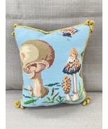 Vintage Embroidered Mushroom Square Pillow Kitschy Boho Cottagecore 10” ... - €28,88 EUR
