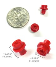 2pc Bto Newly Made Aurora T-Jet Tuff Ones Style Ho Slot Car Front Wheels Red - $1.49