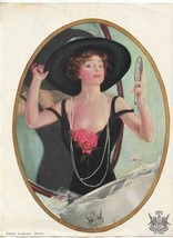 Knox Ladies&#39; Hats Ad Vogue Magazine Cover August 1,1913  - £29.58 GBP
