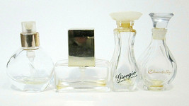 Lot of 4 EMPTY Miniature Perfume Bottles Estee Lauder Tuberose Gardenia etc - $15.00