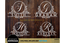 Split Monogram Bundle svg, Split Monogram SVG, Split Monogram Letters svg Split  - £4.71 GBP