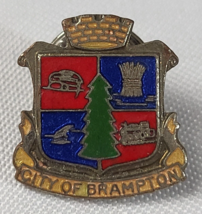 CITY OF BRAMPTON ONTARIO CANADA LAPEL PIN WEAR VINTAGE RETRO CANADIAN TOWN - £15.72 GBP
