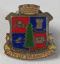 CITY OF BRAMPTON ONTARIO CANADA LAPEL PIN WEAR VINTAGE RETRO CANADIAN TOWN - $19.99