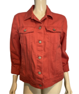 Old Navy Red Denim Jacket Size L - $39.45 CAD