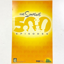 The Simpsons 500 Episodes Promo Mini Poster 2011 Comic Con Fox Fall 11x1... - $17.30