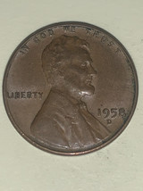 1958 D Lincoln Wheat  (Very Rare) Penny Collectible Mint Error  Cent - $400.00