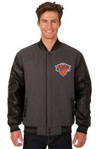 NBA New York Knicks  JH Design Wool &amp; Leather Reversible Jacket 2 Patches Logo  - £175.85 GBP