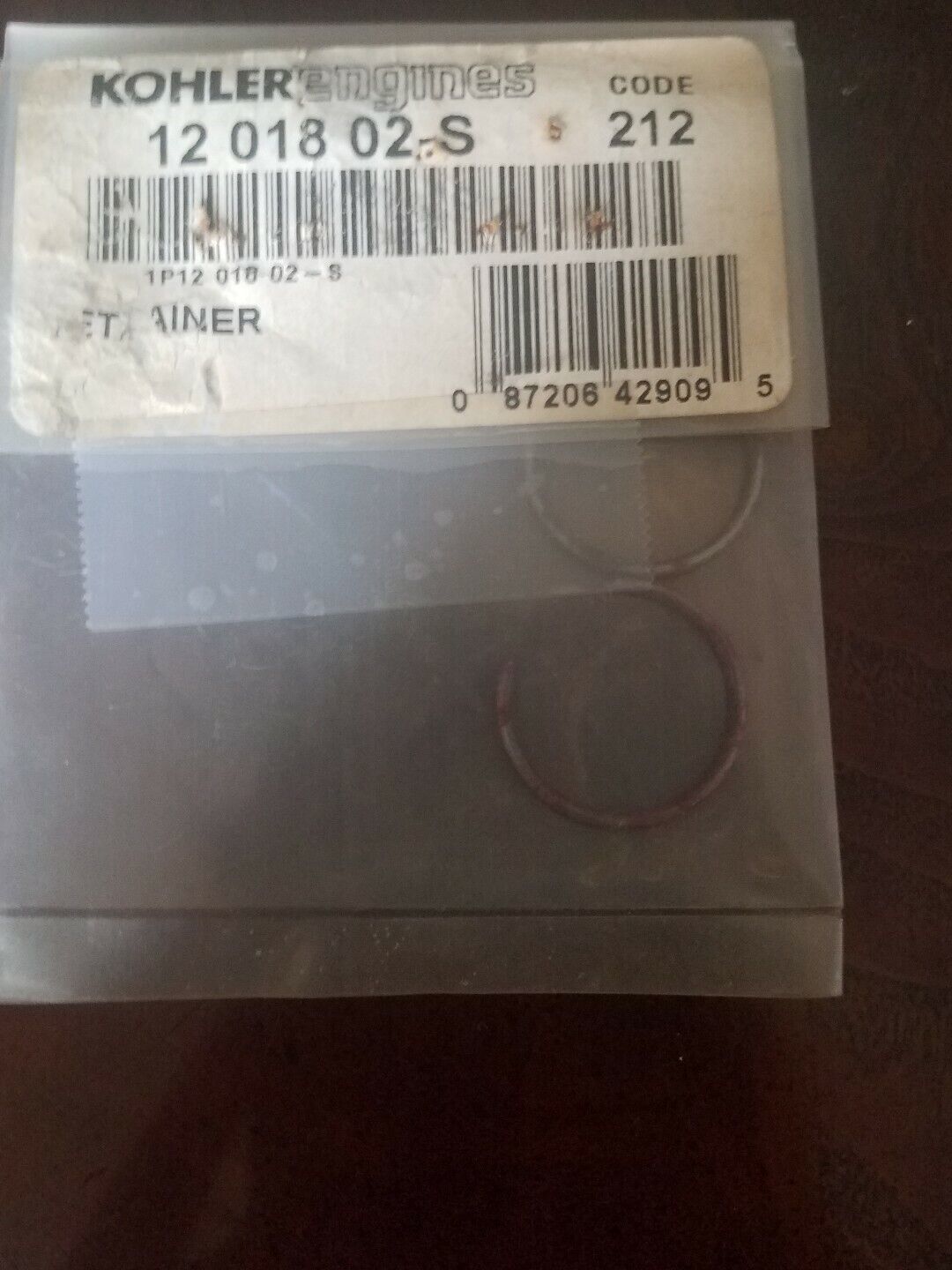 2-Pack) Genuine OEM Kohler Piston Pin Retainer 12 018 02-S 1201802-S - $20.67