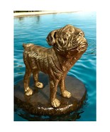 Brass Dog Figurine Pug Boxer Boston Terrier Bulldog Statue Decoration Metal - $19.64