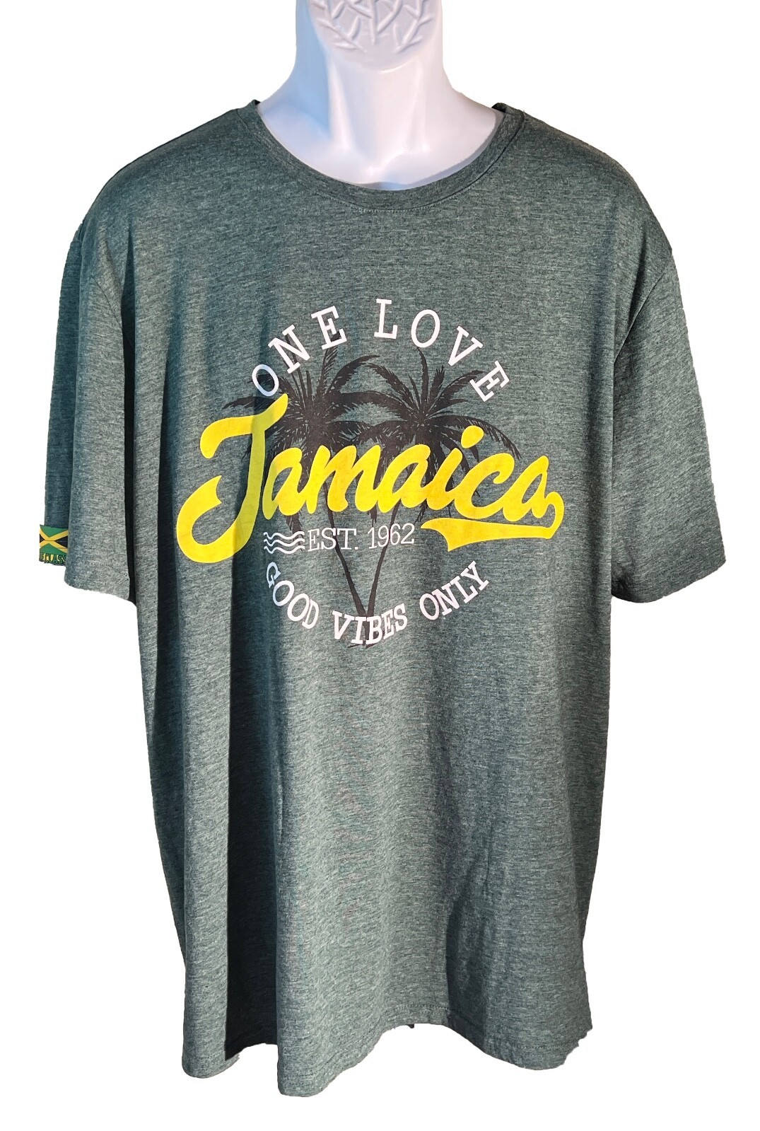 SURF CLASSIC ONE LOVE JAMAICA GOOD VIBES ONLY Short Sleeve T-Shirt Green... - $10.88
