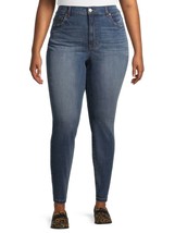 Terra And Sky Women&#39;s Plus High Rise Skinny Jeans Size 20W PETITE Medium Wash - £22.74 GBP