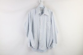 Vintage 70s Streetwear Mens XL Sheer Geometric Collared Disco Dance Button Shirt - £47.44 GBP