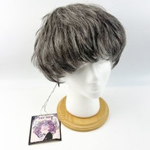 NWT Try Now Wig Dark Gray Short Hair Style Synthetic Bangs - £23.46 GBP