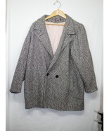 Vintage NYG New York Girl  Jacket Coat Womens Gray Pink Wool Lined Size ... - £23.90 GBP