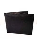 Bullz Men&#39;s Black Leather Quality Bifold Coin Compartment Wallet - $9.89