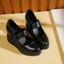 EGONERY Spring New Concise Women Shoes Outside High Heels Platform Round Toe Gen - £87.18 GBP