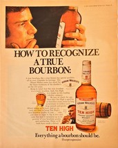 Hiram Walker&#39;s TEN HIGH Straight Bourbon Whiskey 86 Proof -1972 Vintage ... - $181.16 MXN