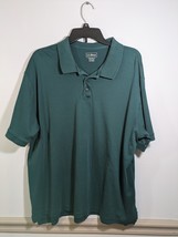 LL Bean Polo Shirt Mens Size XL Green Short Sleeve Collared Rugby Golf - $13.86