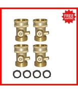 Leak-Proof Brass Shut Off Valve Kit - 4 Durable Garden Hose Connectors I... - $483.92 MXN