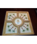 CLAY ART Stone Lite MIRAGE PALM Large Serving Platter Party Tray 19.5” b... - $28.61