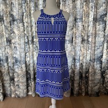 Jude Connally Lisa Dress Blue White Medium EUC - £42.52 GBP