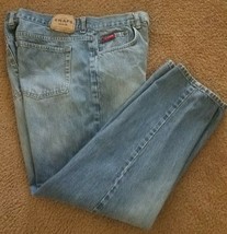 CHAPS DENIM Men&#39;s 34 X 30 Zip Fly Medium Wash 100% Cotton Denim Jeans - $14.55
