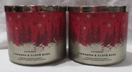 White Barn Bath &amp; Body Works 3-wick Scented Candle Set 2 Cinnamon &amp; Clove Buds - £52.16 GBP