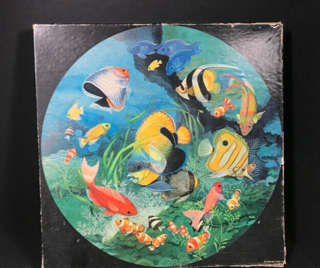 Springbok fish puzzle Vintage circular jigsaw puzzle - $45.72