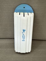 Vintage Cream and Green 1930&#39;s Art Deco Kitchen 5 Slot Wooden Knife Holder - $261.77 MXN