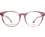 Nicole Miller Eyeglasses Frames ELLA C02 Clear Pink Horn Gold Round 48-1... - $55.89