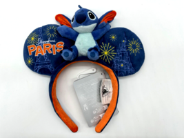 Disney Parks Disneyland Paris Stitch Minnie Mouse Ears Headband Plush NWT 2024 - £38.80 GBP