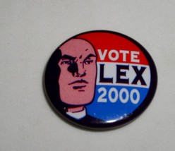 Lex Luther Superman Pinback Button Vote For Lex 2000 DC Comics Action Co... - €4,41 EUR