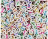 BeadTin Letter E White Opaque 6mm Cube Alphabet Beads - Colors (80pcs) - $2.09