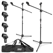 Pyle Universal Adjustable Tripod Microphone Stand - Pair of Heavy Duty Lightweig - £55.12 GBP