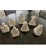 Vintage - White Ceramic &quot;Buddha&quot; style Mugs = sold as a set of 7 pieces  - $385.54 CAD