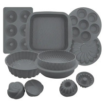 18 Piece Silicone Baking Pan Set, Cake Pans, Muffin Pan, Donut Mold, And... - $24.88