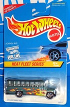 Hot Wheels 1997 Heat Fleet Series #538 School Bus Mtflk Green w/ 5SPs China Base - £5.23 GBP