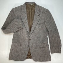 Levis Tweed Blazer Mens 42R Brown Flecked Vintage 80s Pure Wool Sport Coat USA - £37.49 GBP