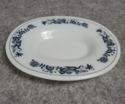 Pyrex Old Town Blue Gravy Bowl Underplate 77-U Oval White Blue Floral  7... - $9.89