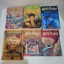 J.K. Rowlings Harry Potter set paperback book&#39;s 1-5 &amp; Tales of Beedle th... - £20.56 GBP
